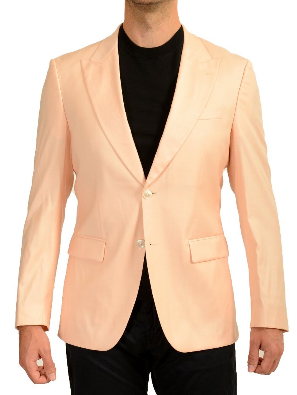 Hugo Boss Men's "H-Hutson-Peak-252" Pink Wool Sport Coat Blazer US 38R IT 48R